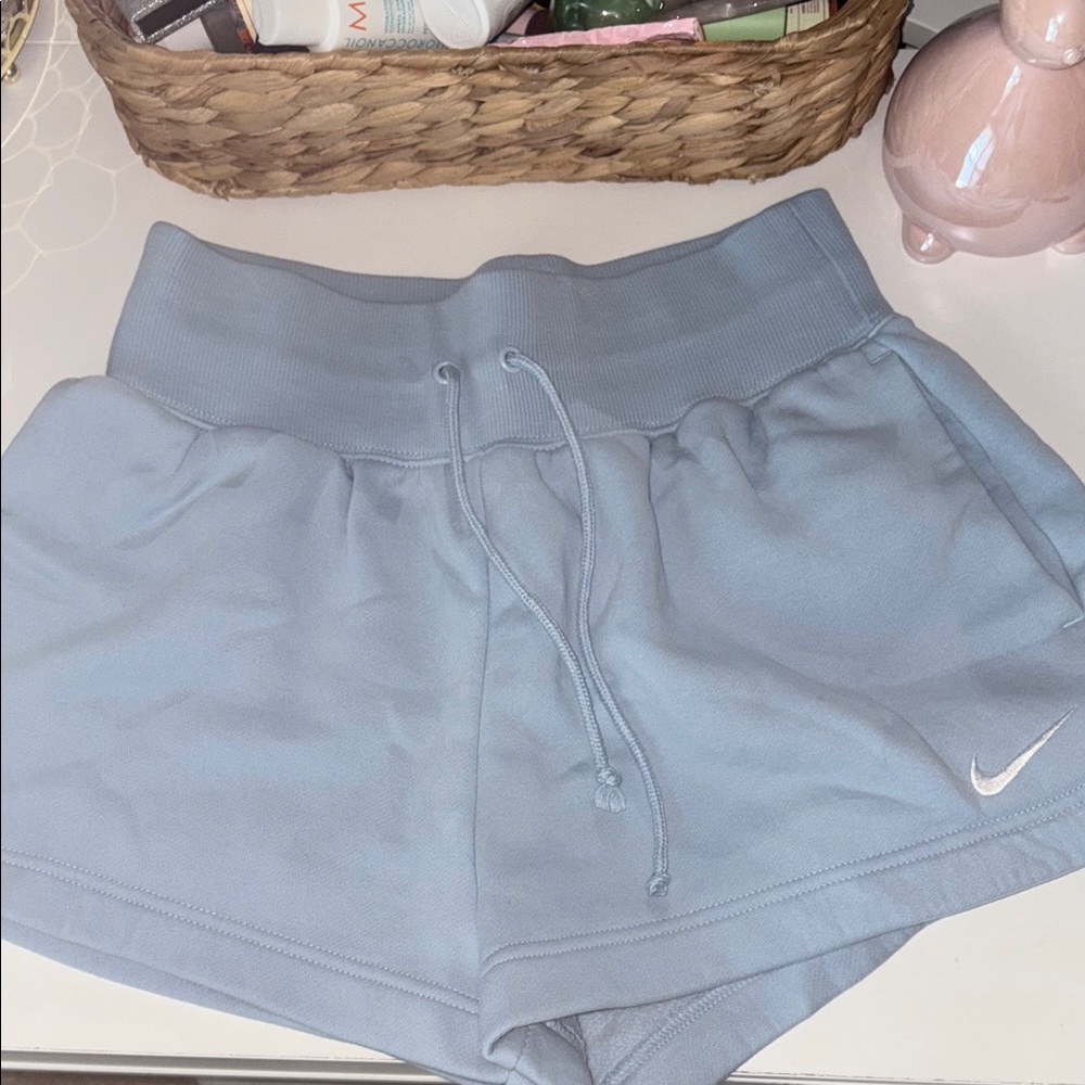 Nike Blue Athletic Shorts with Elastic Waistband (cotton)